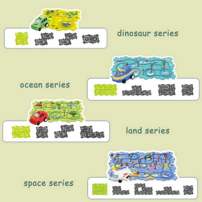 PuzzleRacer™ Kids Car Track Set