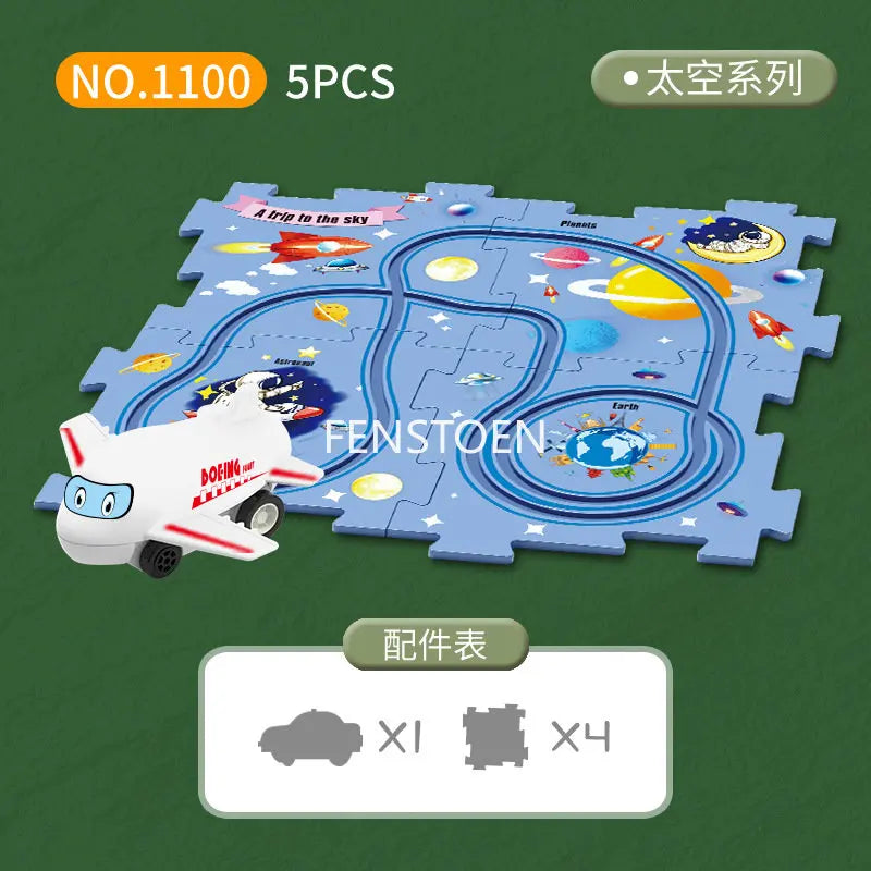 PuzzleRacer™ Kids Car Track Set