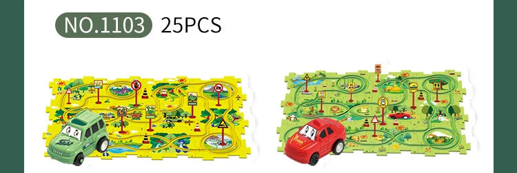 PuzzleRacer™ Kids Car Track Set