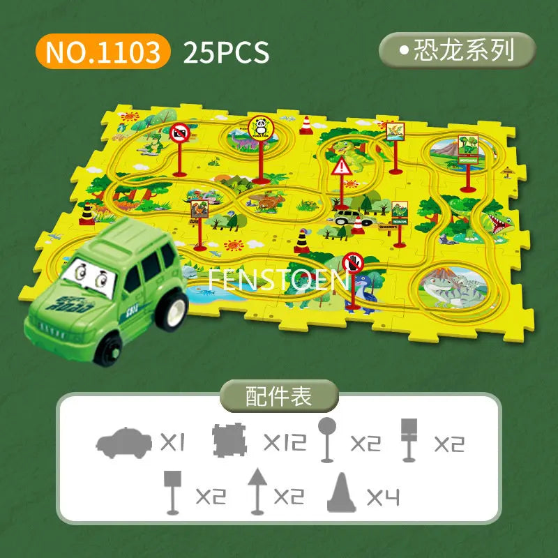 PuzzleRacer™ Kids Car Track Set
