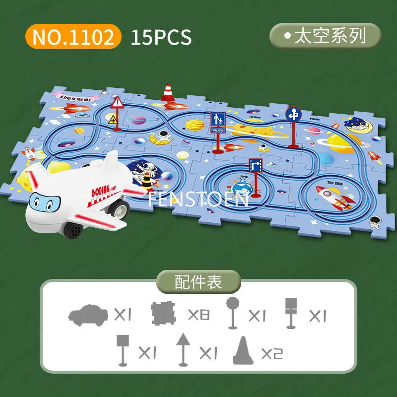 PuzzleRacer™ Kids Car Track Set
