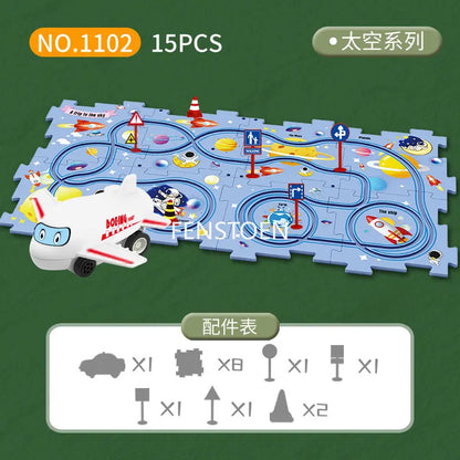 PuzzleRacer™ Kids Car Track Set