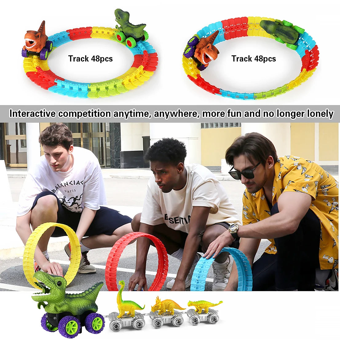 Dinosaur Track Cars For Boy