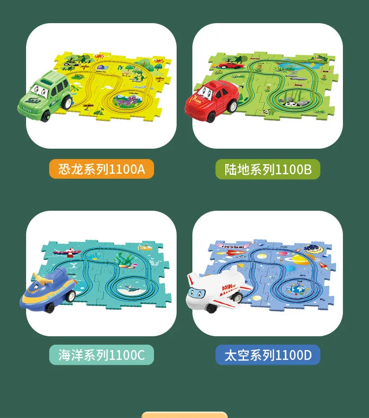 PuzzleRacer™ Kids Car Track Set