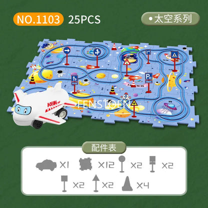 PuzzleRacer™ Kids Car Track Set
