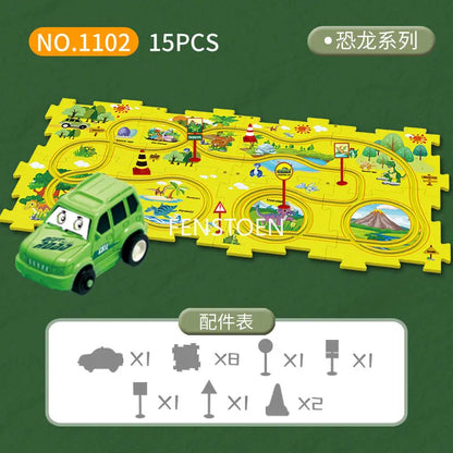 PuzzleRacer™ Kids Car Track Set