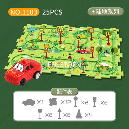 PuzzleRacer™ Kids Car Track Set