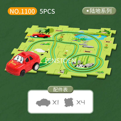PuzzleRacer™ Kids Car Track Set