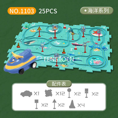 PuzzleRacer™ Kids Car Track Set