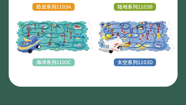 PuzzleRacer™ Kids Car Track Set