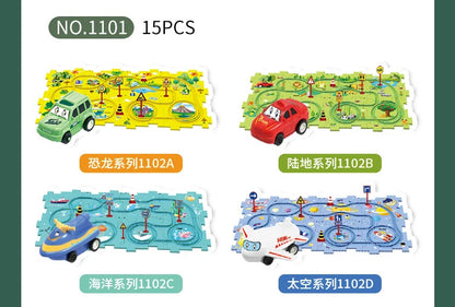 PuzzleRacer™ Kids Car Track Set